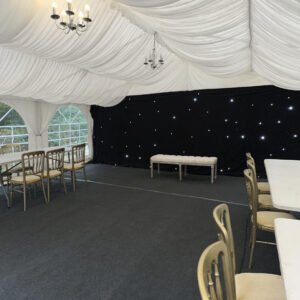 60 guest marquee for garden event wedding and birthday event in birmingham